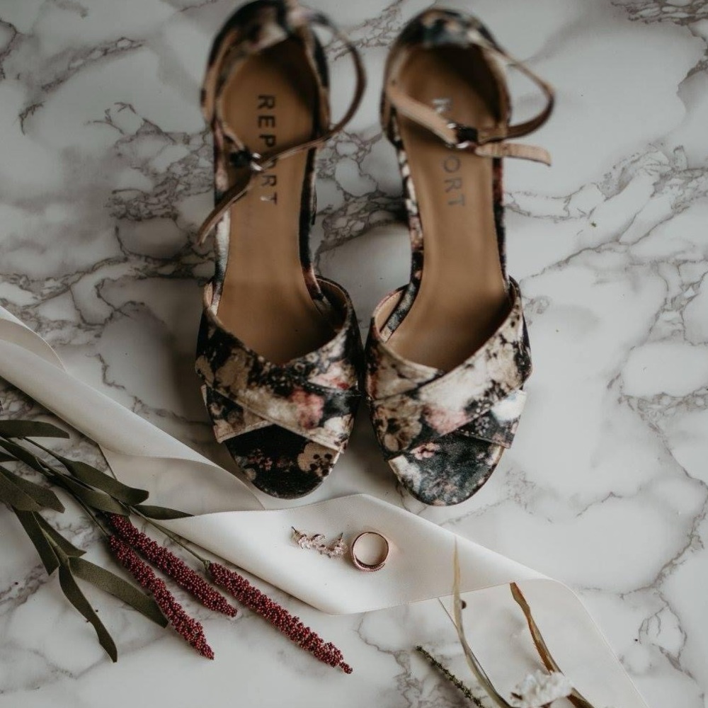 Chunky Velvet, Floral Heels - Report